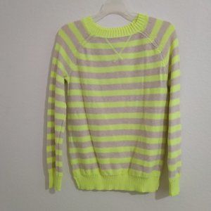 Striped Neon and Gray Sweater